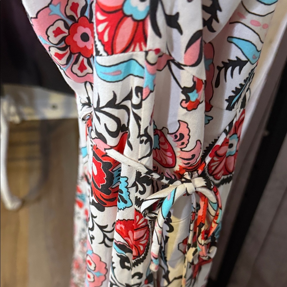NWT T TAHARI Floral V-Neck Maxi Dress - Picture 7 of 14